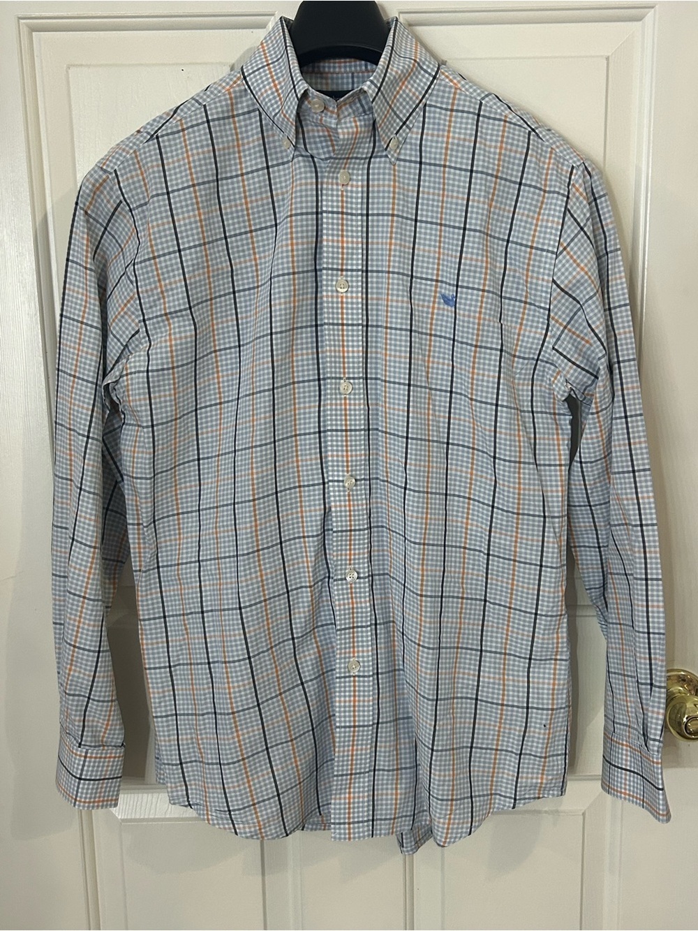 Southern Marsh Shirt Mens Small Plaid Button Down Long Sleeve Cotton Casual